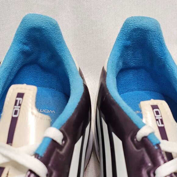 Adidas V22586 Indoor Soccer Shoes F10-F50 Purple White Women's Size - Picture 4 of 14